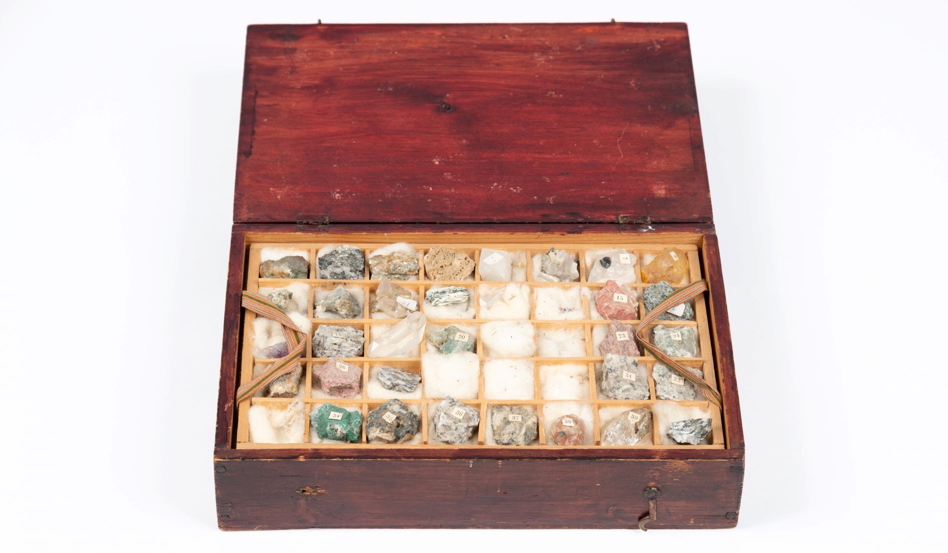 Coffret minéraux 1814 Collection Musée Alpin