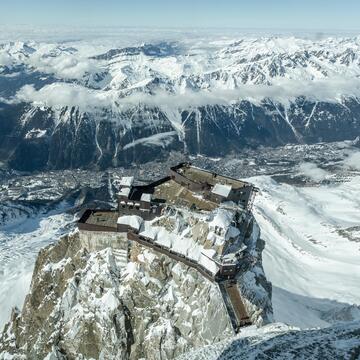 Le musée des Aiguilles du Midi vu du dessus