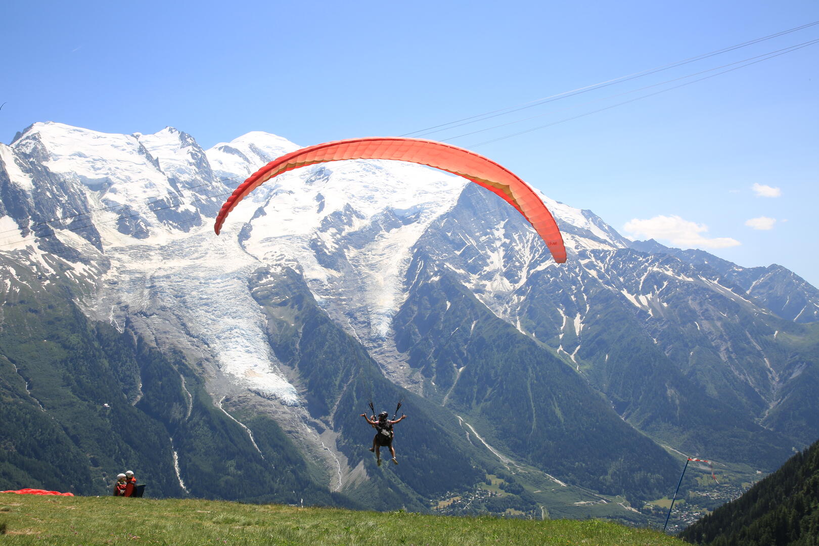 Paraglading in Chamonix Valley Chamonix Mont Blanc