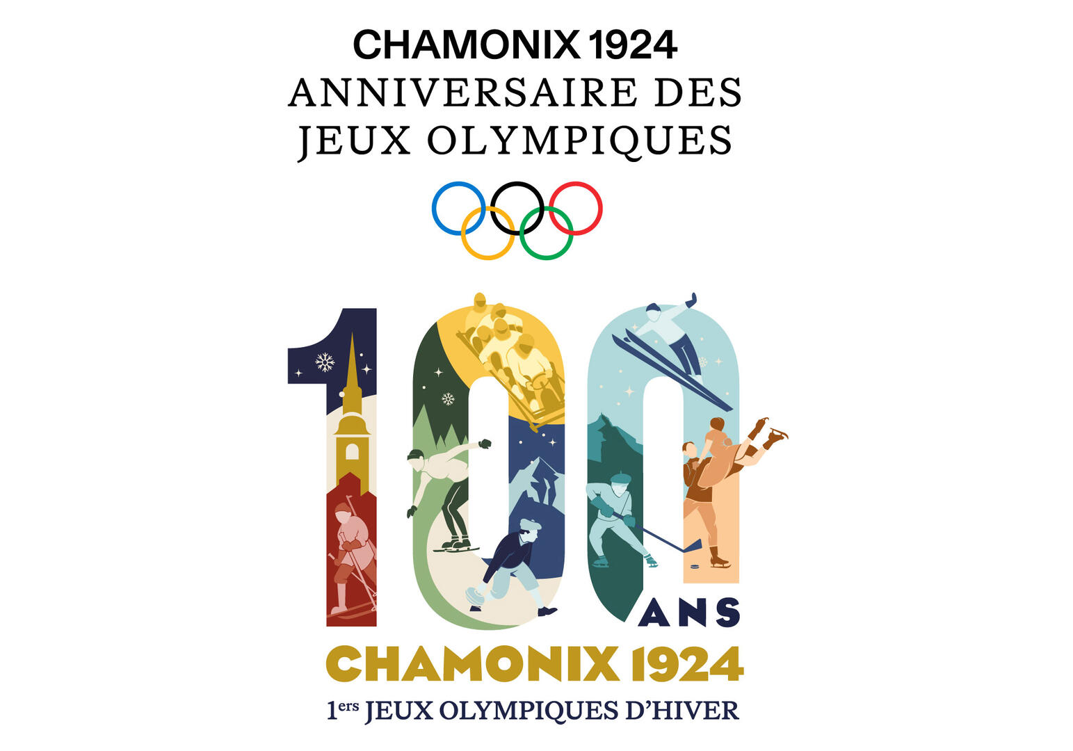 Centennial Of The 1st Winter Olympic Games In Chamonix 1924 Chamonix   Chamonix CIO V Principale Verticale FR RVB 3 